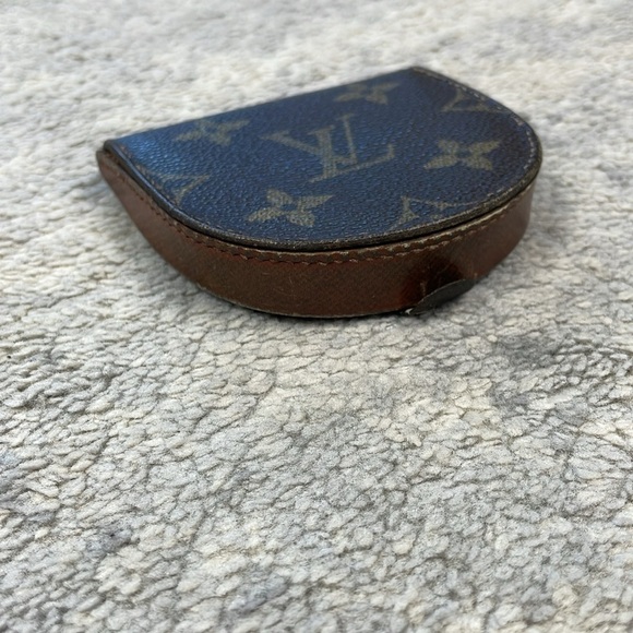Vintage Louis Vuitton Porte Monnaie Cubetto Brown Monogram Coin Case Rounded - Picture 3 of 17